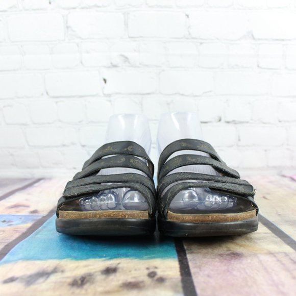 DANSKO Black Leather Strappy Slide Sandal Size 39 - Picture 4 of 9